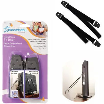 Chingi de siguranta pentru televizor cu ecran plat, Dreambaby, 25 x 112 x 215 mm