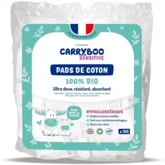 Dischete din bumbac BIO dreptunghiulare Carryboo, 150buc