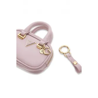 GUESS, Breloc cu etui cu fermoar, Roz pal
