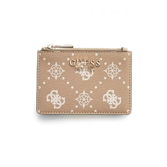 GUESS, Portcart cu logo Carrie, Maro deschis