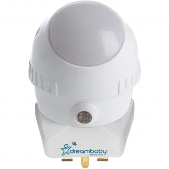 Lampa de veghe rotativa cu led si senzor de lumina, Dreambaby, 53 x 100 x 150 mm