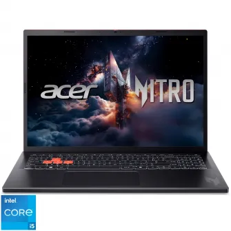 Laptop Gaming Acer Nitro Lite 16 NL16-71G-54B1 cu procesor Intel® Core™ i5-13420H pana la 4.7GHz, 16'', WUXGA, IPS, 165Hz, 16GB DDR5 RAM, 512GB SSD, NVIDIA® GeForce RTX™ 3050 6GB, No OS, Shale Black