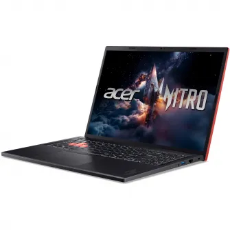 Laptop Gaming Acer Nitro Lite 16 NL16-71G-54B1 cu procesor Intel® Core™ i5-13420H pana la 4.7GHz, 16'', WUXGA, IPS, 165Hz, 16GB DDR5 RAM, 512GB SSD, NVIDIA® GeForce RTX™ 3050 6GB, No OS, Shale Black
