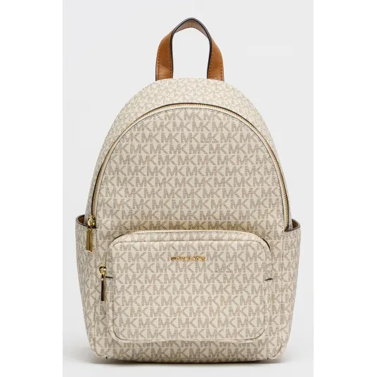 Michael Kors, Rucsac cu model monograma Tanner, Maro, Alb murdar