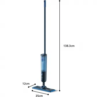 Mop electric Philips OneUp XV3101/11 seria 3000, absoarbe apa murdara si pompeaza apa curata, autonomie 50 min, rezervoare de apa separate, balama rotativă la 360°, fara fir, manevrabil, pana la 125 mp, pentru pardoseli dure, delicate si neabsorbante