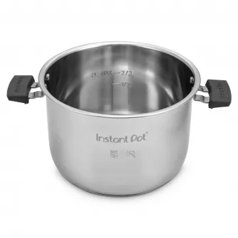 Multicooker cu gatire sub presiune Instant Pot Plus Wi-FI cu aplicatie Instant Connect™ 112-2001-01-EU, 5.7L, 9 functii de gatire, vas interior din otel inoxidabil cu mânere EasyGrip, negru