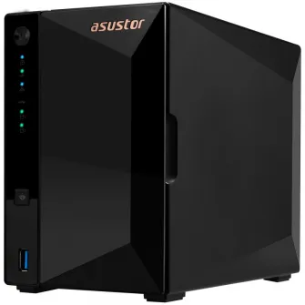 Network Attached Storage, Asustor, 2 unitati, Realtek RTD1619B Quad-Core 1.7GHz, 2GB, hardware criptat