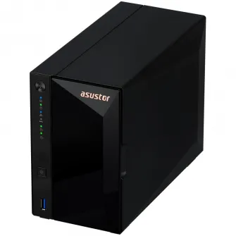 Network Attached Storage, Asustor, 2 unitati, Realtek RTD1619B Quad-Core 1.7GHz, 2GB, hardware criptat