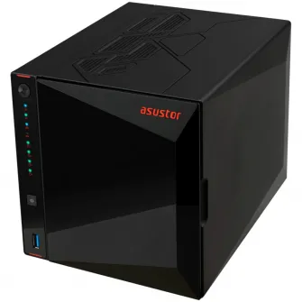 Network Attached Storage, Asustor, 4 Bay, Intel Celeron N5105 Quad-Core 2.0-2.9GHz, 4GB DDR4 (Max. 16GB), Dual 2.5GbE Ports, 4 x M.2 NVMe slots