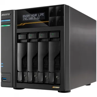 Network Attached Storage, Asustor, Lockerstor 4 Gen3 AS6804T, 4 Bay, Quad-Core 2.3GHz, 16G ECC RAM DDR5