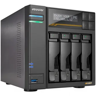 Network Attached Storage, Asustor, Lockerstor 4 Gen3 AS6804T, 4 Bay, Quad-Core 2.3GHz, 16G ECC RAM DDR5