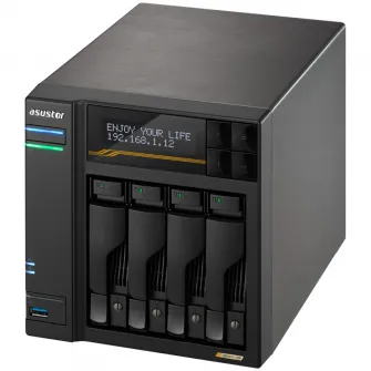 Network Attached Storage, Asustor, Lockerstor 4 Gen3 AS6804T, 4 Bay, Quad-Core 2.3GHz, 16G ECC RAM DDR5