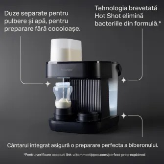Aparat pentru pregatirea laptelui praf Tommee Tippee Perfect Prep Pro Negru