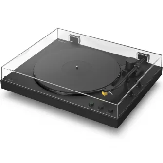 Pick-up wireless Sony PS-LX5BT, Bluetooth, Redare automata, Hi-Res audio Wireless, Transmisie prin curea, Preamplificator Phono, 3 moduri de amplificare, 2 viteze, Negru