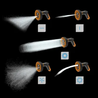 Pistol pentru stropit Fiskars Comfort, 5 functii de udare, control la deget