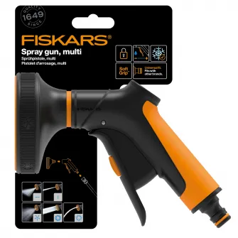 Pistol pentru stropit Fiskars Multi Control frontal, 5 functii udare, control frontal