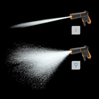 Pistol pentru stropit ajustabil Fiskars, 2 functii de udare, control frontal