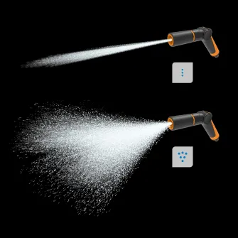 Pistol pentru stropit ajustabil Fiskars Comfort, jet ajustabil, control la deget