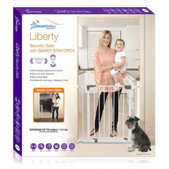 Poarta de siguranta metalica alb, model liberty, Dreambaby,m 75-81 cm