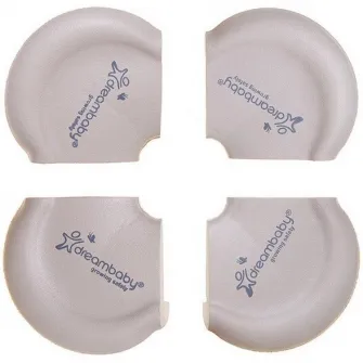 Protectii rotunjite pentru colturi, Dreambaby, gri, 4 buc, 72 x 97 x 112 mm