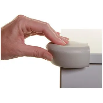 Protectii rotunjite pentru colturi, Dreambaby, gri, 4 buc, 72 x 97 x 112 mm