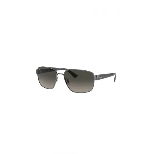 Ray-Ban, Ochelari de soare patrati cu rama metalica, Argintiu inchis, 60-17-140