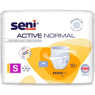 Scutece adulti tip chilot, Seni Active Normal, Small 10 Buc/Pachet