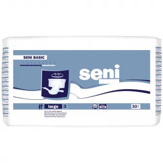 Scutece pentru adulti Seni Basic, L, 30 buc, in Scutece Adulti Seni Basic Large 3, 30 Bucati
