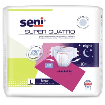 Scutece pentru adulti Seni Super Quatro Large, 10 buc