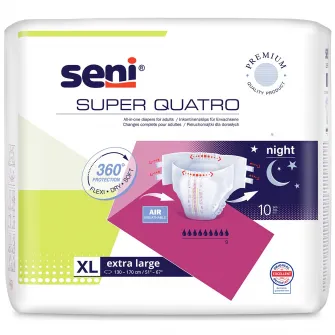 Scutece pentru adulti Seni Super Quatro XL, 10 buc