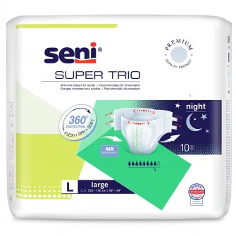 Scutece pentru adulti Seni Super Trio Large, 10 buc