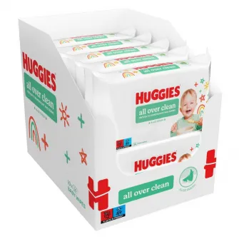 Servetele umede Huggies All Over Clean, 10 pachete x 56, 560 buc