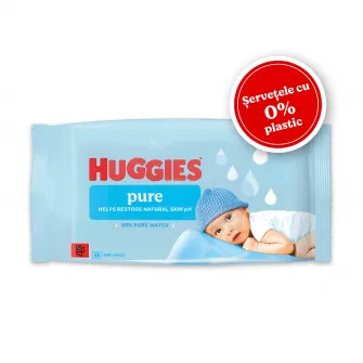 Servetele umede Huggies Big Pack Pure, Zero Plastic, 10 pachete x 48, 480 buc