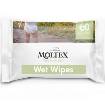 Servetele umede Moltex Pure & Nature, 12 pachete x 60, 720 buc