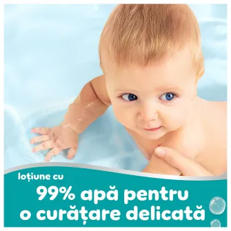 Servetele umede Pampers 99% Water cu lotiune usoara, 18 pachete x 60 servetele, 1080 buc