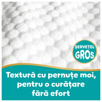 Servetele umede Pampers Aqua Soft Touch cu textura moale, lotiune usoara si 99% apa, 4 pachete x 60 servetele, 240 buc