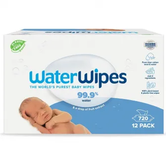 Servetele umede Water Wipes, 12 pachete x 60 buc, 720 buc