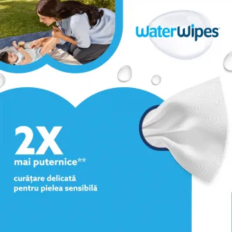 Servetele umede Water Wipes, 4 pachete x 60 buc, 240 buc