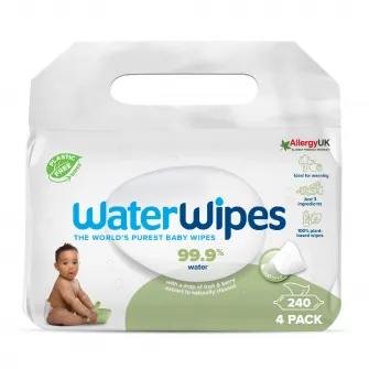 Servetele umede Water Wipes Soapberry, 4 pachete x 60 buc, 240 buc