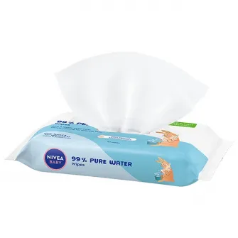 Servetele umede pentru bebelusi Nivea Baby 99% Pure Water, 57 buc