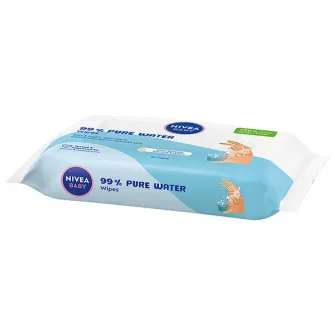 Servetele umede pentru bebelusi Nivea Baby 99% Pure Water, 57 buc