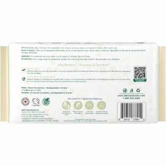 Servetele uscate din fibre de bambus, Aleva Naturals, 60 buc, 55 x 175 x 105 mm