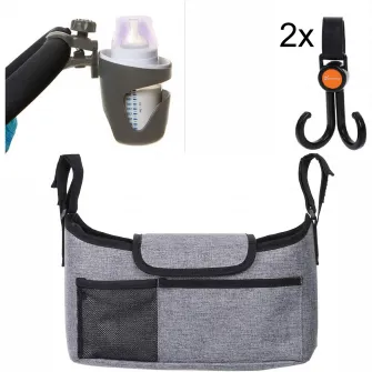 Set carucior 3in1 – geanta, 2 carlige, suport bauturi, Dreambaby, 330 x 60 x 380 mm