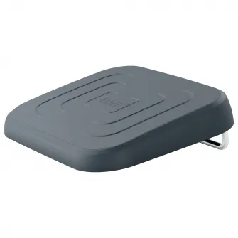 Suport ergonomic Leitz Ergo, pentru picioare, ajustabil, plastic partial reciclat, gri-carbune