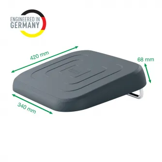 Suport ergonomic Leitz Ergo, pentru picioare, ajustabil, plastic partial reciclat, gri-carbune