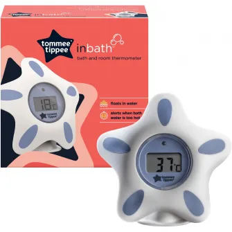 Termometru digital Tommee Tippee pentru baia si camera pentru bebelului, rezistent la apa, afisaj LCD