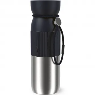 Termos Tefal beYou N2191910, inox, 0.5 L, capsac Quick Press, compatibilitate cu masina de spalat vase, argintiu & negru