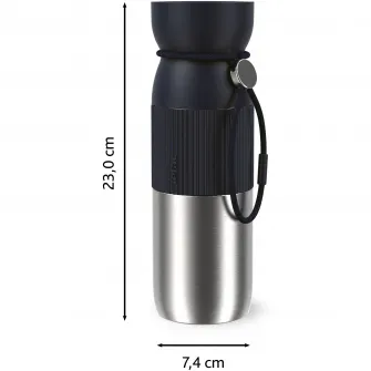 Termos Tefal beYou N2191910, inox, 0.5 L, capsac Quick Press, compatibilitate cu masina de spalat vase, argintiu & negru