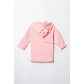 U.S. Polo Assn., Halat de baie cu detaliu logo, Roz somon