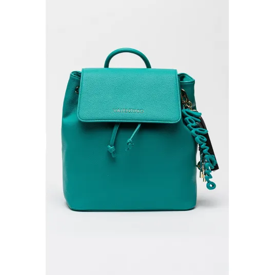 Valentino Bags, Rucsac de piele ecologica cu clapa, Verde menta